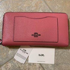 Like new Coach pink long wallet